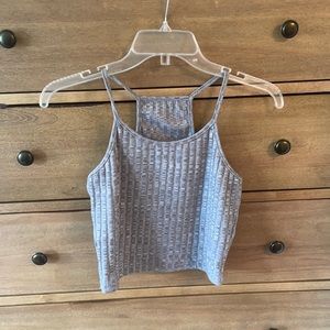 American Eagle Grey Crop Top